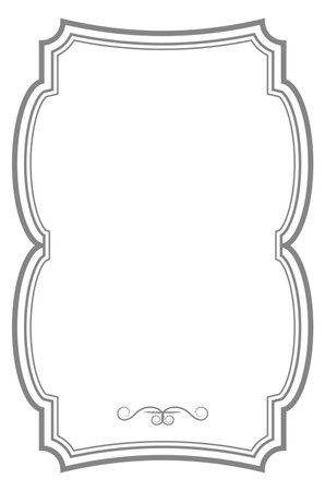 Decorative frame. Retro badge template. Wedding insigniaのイラスト素材