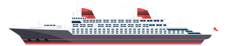 Big passenger ship. Marine travel transport iconのイラスト素材