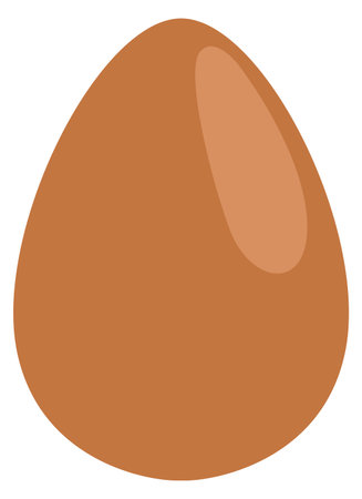 Brown egg icon. Raw or boiled fresh shell productのイラスト素材