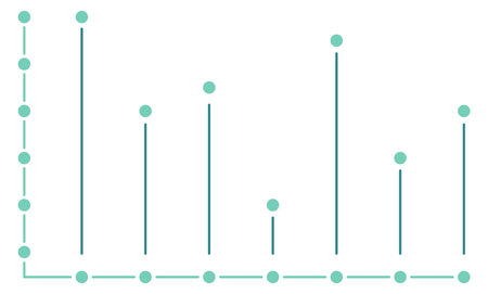 Graph template. Column line chart. Data statisticのイラスト素材