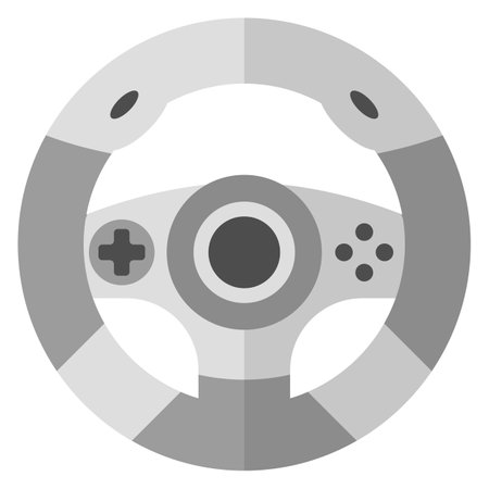 Steering wheel for video game. Playing gadget iconのイラスト素材