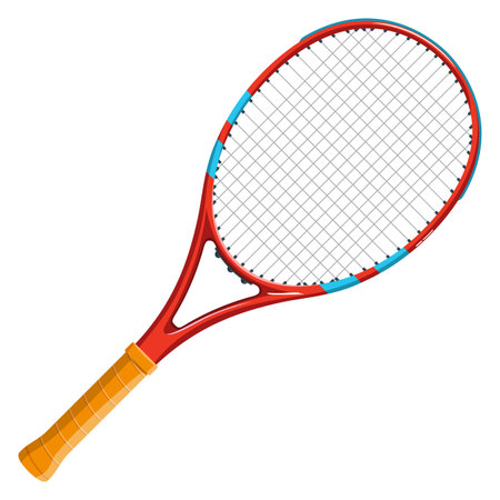 Tennis racket cartoon icon. Court sport equipmentのイラスト素材