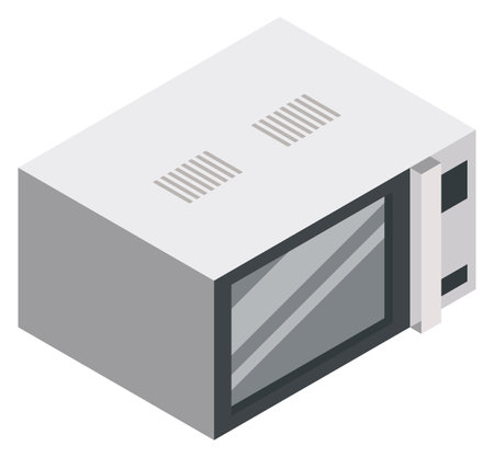 Microwave isometric icon. Kitchen isometric electronic applianceのイラスト素材