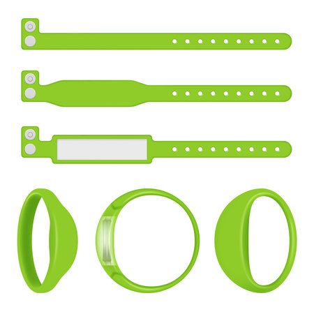 Bracelet control. Wristband festival entrance bracelet events vip paper decent vector templateのイラスト素材