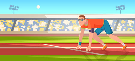 Runners outdoor. Background template with sport active peoples exact vector illustrationのイラスト素材