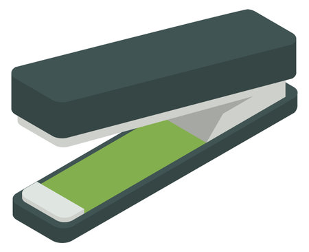 Stapler isometric icon. Office paper fastener toolのイラスト素材