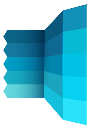 Proccess stages infographic element. Blue design labelのイラスト素材