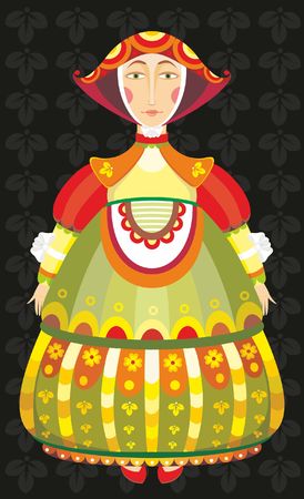 The girl in an elegant celebratory suitのイラスト素材