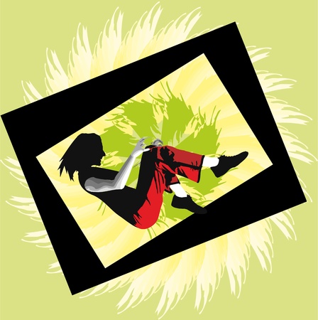 girl in flightのイラスト素材