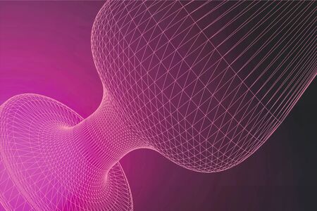 Pink butt anal plug sex toys on fuchsia background. 3D illustration.