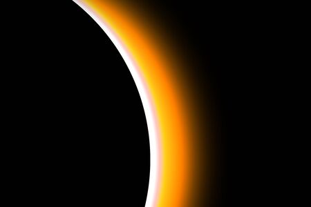 Amazing scientific background - total solar eclipse in dark red glowing sky, mysterious natural...
