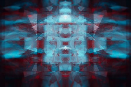 Background of empty scene with neon lights. Abstract sparkling background. Illuminated stage on the...