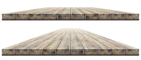 Empty floor with white walls and floor. Empty room studio gradient used for background and display...