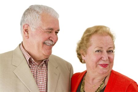 Would you be my valentine, Let me think about it. Older male looking at his partner while she is...