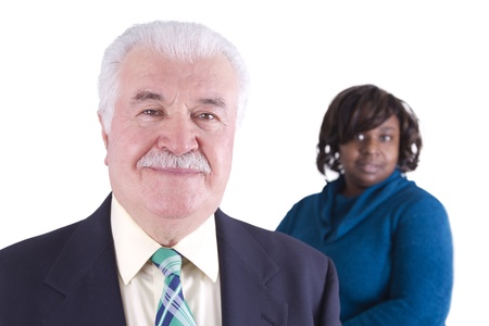Older Business Man and his Partnerの写真素材