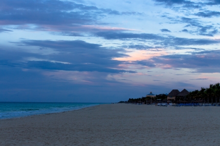 Early at the beach, waiting to be fille with people.の写真素材