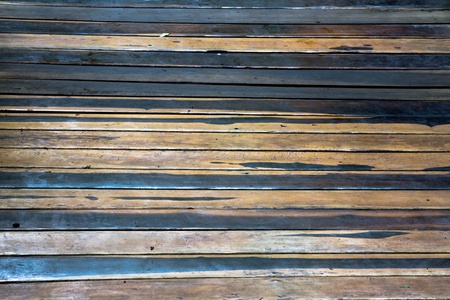 Two colored horizontal old rustic flooring planks backgroundの写真素材