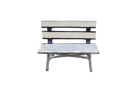 bench on isolated white backgroundの写真素材