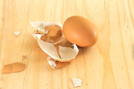 eggs on the wooden table
