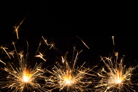 Fireworks on blackの写真素材