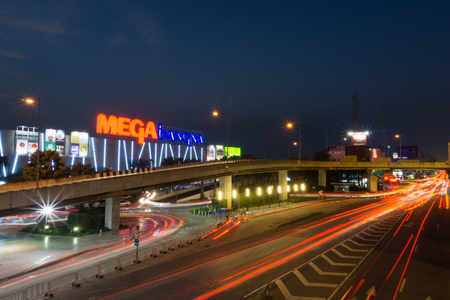 Samut Prakan,Thailand - Dec 10,2017: Mega Bangna is a large shopping mall in Bangkok. It is the fist horizontal shopping center in Asia with the area of 400,000 sq.m.Include Ikea, Robinson, Homepro, BigC and Major Cineplexのeditorial素材