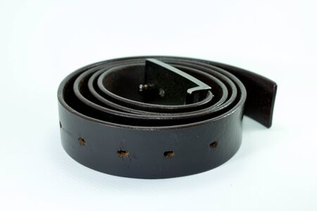 Brown belt isoleted on white background