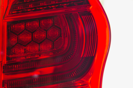 The tail lights of some modern innovative cars that change from ordinary tube to LED.