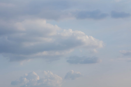 The white sky and white clouds indicate pure and freshing.