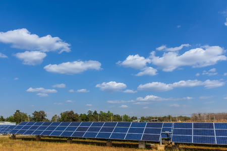 Solar panel, alternative electricity source - concept of sustainable resources, And this is a new system that can generate electricity more than the original, This's the sun tracking systems.の写真素材