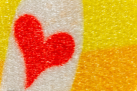 Multi-colored nano blankets with red heart is symbolizing love and concern in the Valentine's Day...