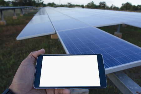 Solar panel, alternative electricity source - concept of sustainable resources, And this is a new system that can generate electricity more than the original, This's the sun tracking systems.の写真素材