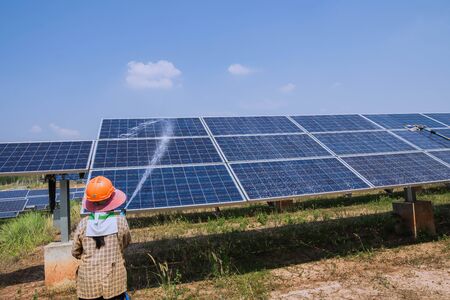 Solar panel, alternative electricity source - concept of sustainable resources, This's the sun...
