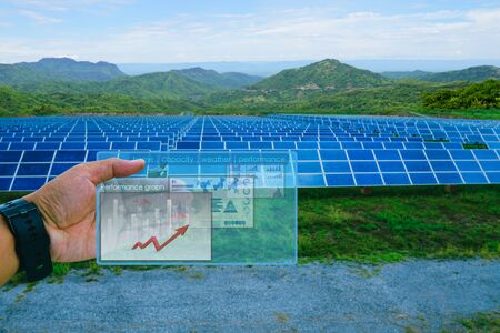Solar panel, alternative electricity source, concept of sustainable resources, And this is a...