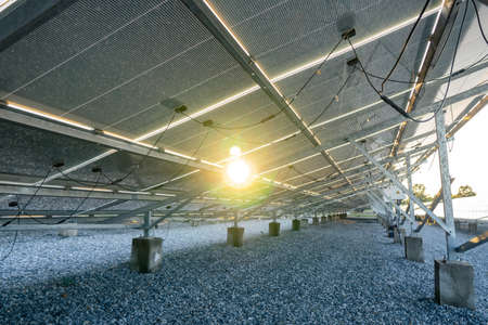 The solar farm(solar panel), alternative electricity source, this is the solar panel mono type,...