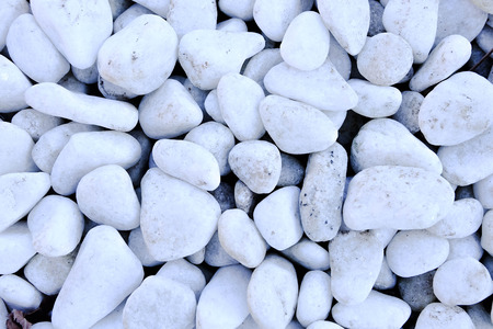 small naturally polished white rock, decorative white rockの写真素材