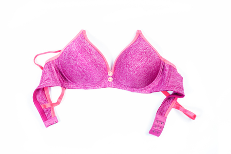 Pink Bra women's media agency to smell sexy women at its heart. Placed on a white background.の写真素材