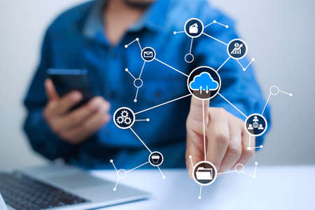 Information Technology Networks Internet Connecting Wireless Devices around the world. Information...