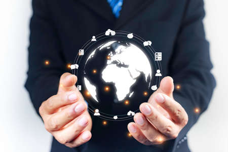 Information Technology Networks Internet Connecting Wireless Devices around the world. Information...