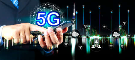 5G Technology networks Internet connecting wireless devices around the world. 5G technology is...