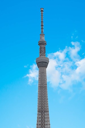 TOKYO, JAPAN - april 24: Skytree as the city landmark onapril 24, 2016 in Tokyo. Tokyo is the capital of Japan and the most populous metropolitan area in the worldのeditorial素材