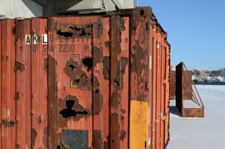 Container rustedの写真素材