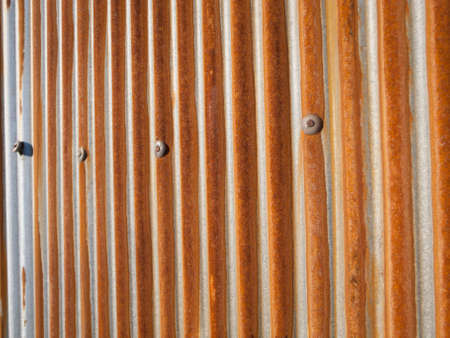 Rusty corrugated sheets