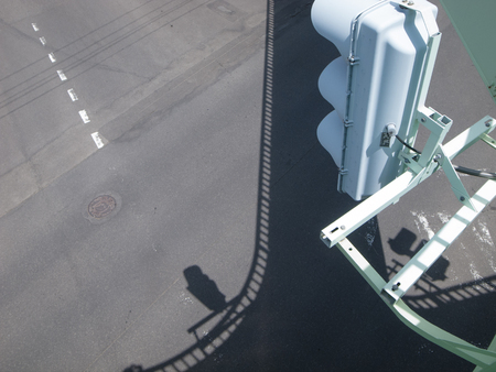 Traffic light seen from above