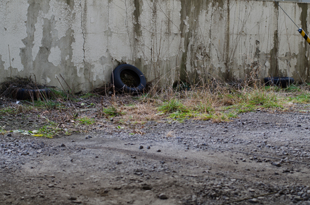 Concrete fenceの写真素材