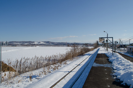 Winter trainの写真素材