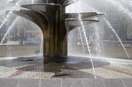 Odori Park fountainの写真素材