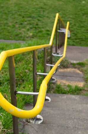 Yellow railingの写真素材