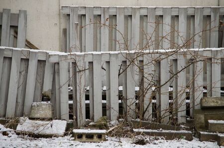 White fenceの写真素材