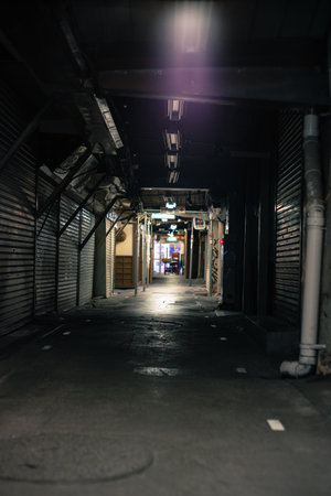 a shopping street with a closed siyater