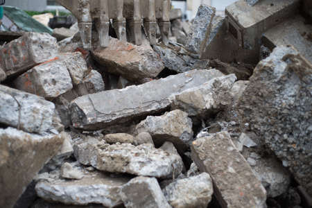 Demolished Wallの写真素材